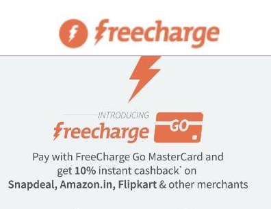 India Desire : Freecharge Go Mastercard 10% Cashback Offer On Amazon Flipkart And Others